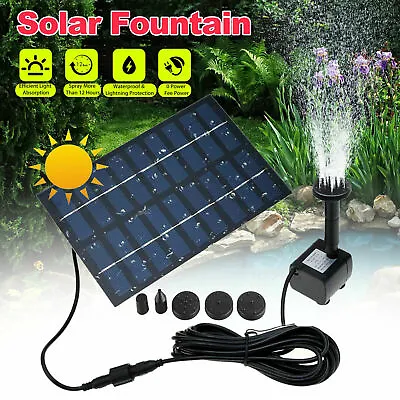 Brushless Solar Water Pump Power Panel Kit Fountain Pool Garden Watering 200L/H • $13.25