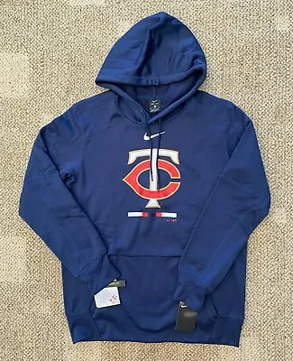Men's Nike MLB Minnesota Twins Hoodie Sweatshirt Pullover Blue Size L Large • $69.99
