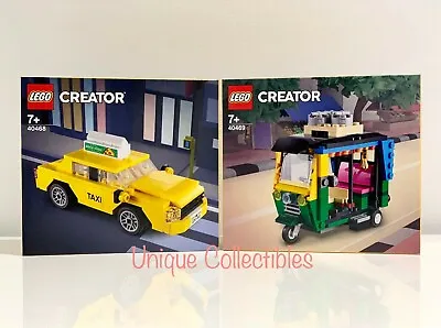 LEGO 40468 40469 Creator Yellow Taxi And Tuk Tuk Exclusive Set Of 2 Brand New • $49.95