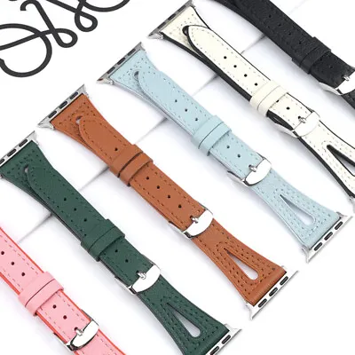 $17.99 • Buy Genuine Leather Apple Watch Band Strap IWatch Series SE 6 5 4 3 2 38mm 40mm