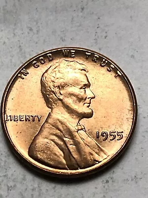 1955 P BU LINCOLN WHEAT PENNY CENT   From A Old Roll Lot S91 • $3.15