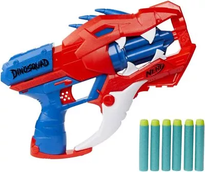 Nerf DinoSquad Raptor-Slash Dart Blaster 6-Dart Rotating Drum Slam Fire 6 Ner • $43.99