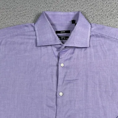 Boss Hugo Boss Shirt Mens 16.5-34/35 Sharp Fit Button Up Long Sleeve Casual • $20