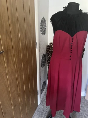 £5 • Buy Women Vintage 1950s 60s Rockabilly Evening Party Summer Swing Dress XL New