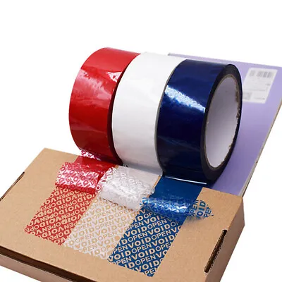 50Meter Blank Security Seal Tamper Proof Warranty Void Label Carton Tape Sticker • £6.16