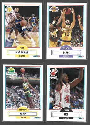 1990-91 Fleer Basketball Complete Set 1-198 (Jordan/Bird) Kemp/Hardaway RC • $39.95