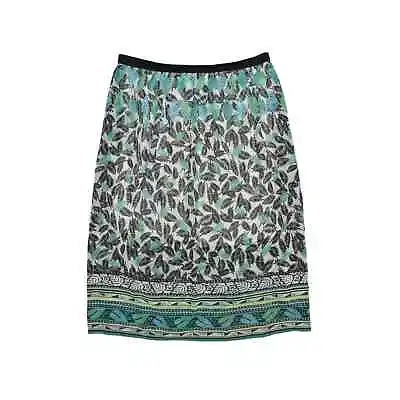 J. JILL $89 Fern Print Pull-On Chiffon Maxi Skirt PM Petite Medium • $22.49