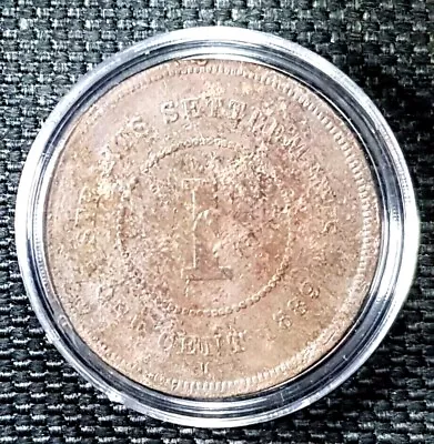 RARE 1889 STRAITS SETTLEMENT QUEEN VICTORIA 1 Cent Coin Ø29mm(+FREE1 Coin)#20779 • $30