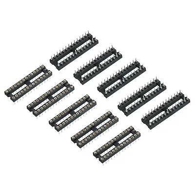 DIP IC Chip Socket Adapter Round Pin 28P 2.54mm Pitch IC Socket 10 Pack • £7.43