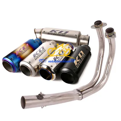 For Kawasaki Vulcan S650 500MG Exhaust Front Link Pipe Slip On Muffler System • $324.98