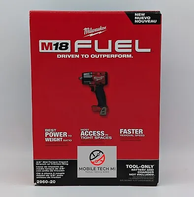 Milwaukee M18 FUEL 3/8  In 2960-20 Mid-Torque Impact Wrench W/ Friction Ring* • $119.89