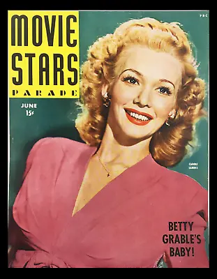 COVER ONLY Movie Stars Parade Magazine June 1944 Carole Landis No Label • $13.45