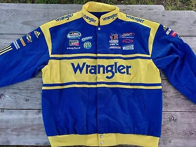 Vintage Dale Earnhardt JR Wrangler Jeans Racing Chase Patch NASCAR Jacket XXL • $200