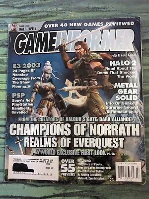 Game Informer #123 - July 2003 - Champions Of Norrath Realms Of Everquest Halo  • £8.01