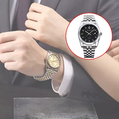 $19.99 • Buy Fashion Men Women Watches Waterproof Date Stainless Steel Quartz Wrist Watch