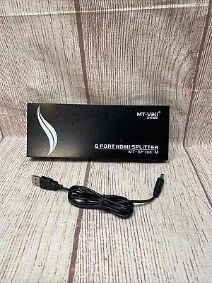 MT-VIKI 4K 1X8 HDMI Splitter 1 In 8 Out 8 Port Powered HDMI Splitter Multi Moni • $49.99