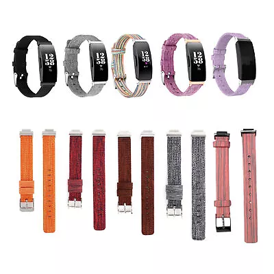 For Fitbit Inspire / HR Watch Band Nylon Canvas Woven Fabric Wristband Strap • $11.98