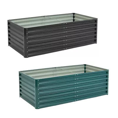 Large Garden Raised Bed Vegetable Herbs Planter Outdoor Flower Trough Grow Box • £29.99