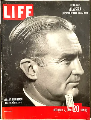 Life Magazine-October 2 1950- Truman's Stuart Symington/ Making The H-Bomb • $12.99