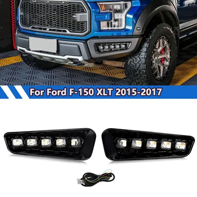 For Ford F-150 Raptor Style 2015-19 F150 LED W/DRL Signal Fog Lights Bezels Kit • $84.38