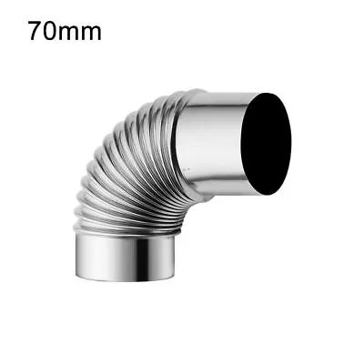 £6.29 • Buy 60mm-80mm 90 Degree Stainless Steel Exhaust Pipe Stove Pipe Bend Elbow Pipe UK
