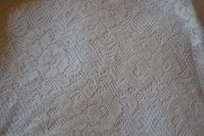 2 Vintage Ivory Colored Lace Panels 38  X 76  Each • $24.99