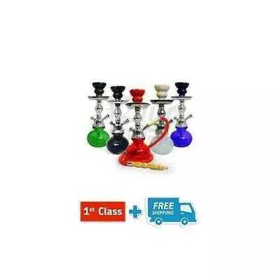 Small 11  Inch 1 Hose Shisha Pipe Sheesha Hookah Narghila Set FREE Coal • £14.62