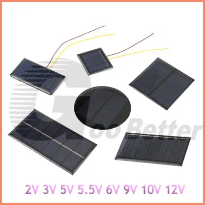 £1.74 • Buy Solar Cell Solar Panel Many Type 2V 3V 5V 5.5V 6V 9V 10V 12V Battery Charger DIY
