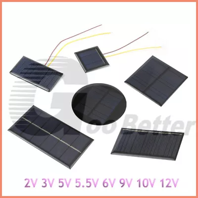 Solar Cell Solar Panel Many Type 2V 3V 5V 5.5V 6V 9V 10V 12V Battery Charger DIY • $2.65