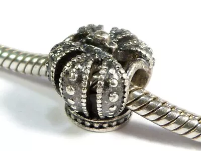 Authentic Pandora S925 Ale Sterling Silver Open Work Crown Charm Bead 790930 • £17.95