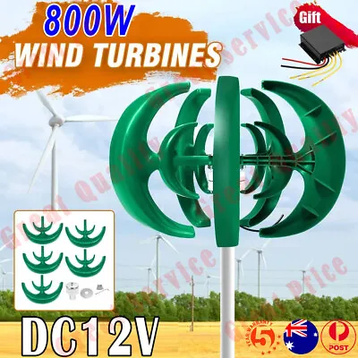 800W 12V Vertical Wind Turbine Generator Kit Lantern Windmill Home Energy Power • $429.99