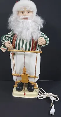 Telco MOTIONETTE 24  Santa With Wooden Puppet  RARE 1995 Christmas Original READ • $59.99