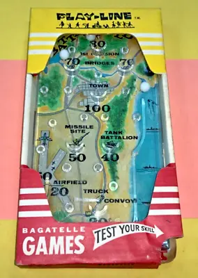 Vintage MARX Battle Field Play-Line Action Game Bagatelle Pinball - AS IS • $150