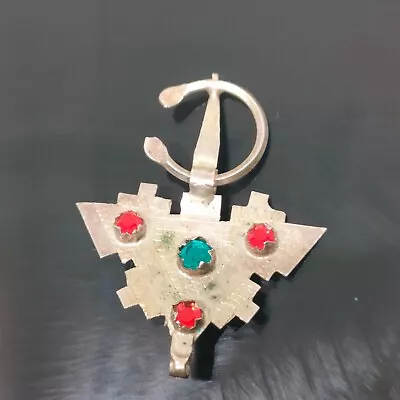 Handmade Berber Silver Fibula Jewelry Morocco Old Brooch Ethnic Jewelry Vintage • $29.99