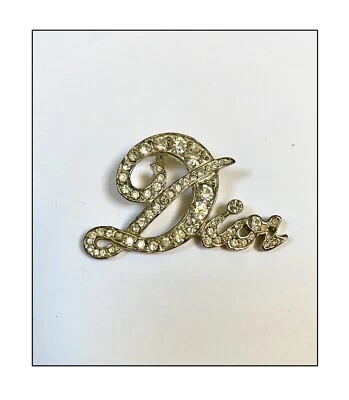 Dior  Rhinestone Logo Pendant For Necklace • £22