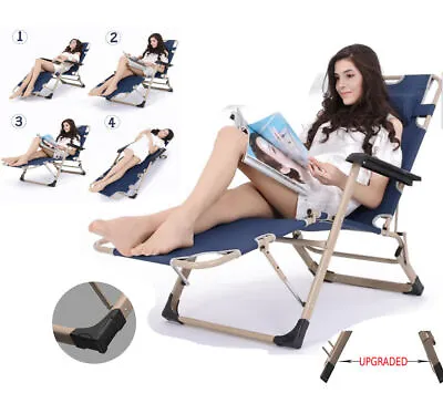 £45.99 • Buy Garden Chair Sun Lounger Outdoor Garden Folding Reclining Adjustable Sun Bed