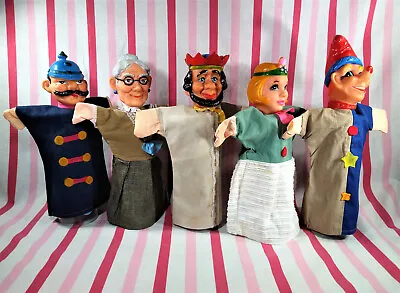 $58 • Buy FaB Vintage 1960's Mr. Rogers Neighborhood 5pc Colorful Rubber Face Hand Puppets