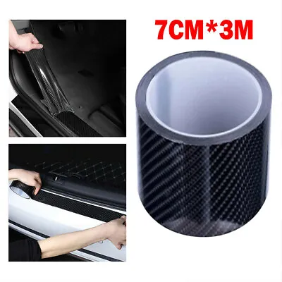 5D Carbon Scuff Car Fiber Plate Door Cover Sill Panel Step Protector Vinyl • $9.99