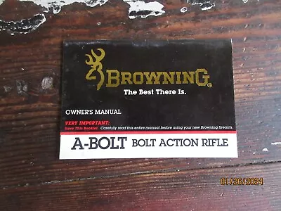Browning Owner's Manual A-bolt Action Rifle Vintage • $7.50