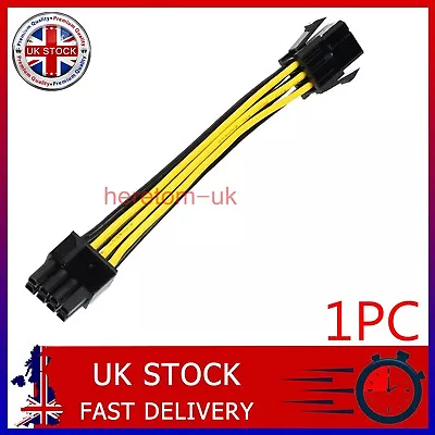 £5.30 • Buy 6Pin Female To 8Pin Male PCIe Adapter Power Converter Cable For GPU Video Card