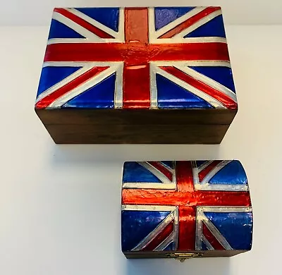 Union Jack Wooden Jewellery Box For Keepsakes - Ethically Sourced And Handmade  • £12.95