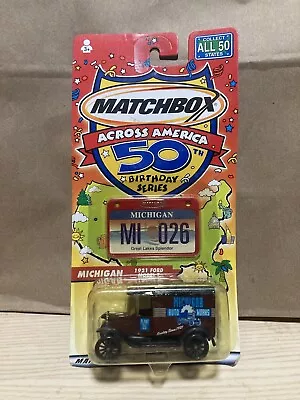 2001 MATCHBOX Across America 50th Birthday Series 1921 Ford Model T MICHIGAN!! • $3