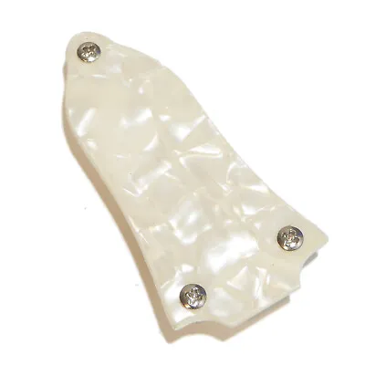 £5.95 • Buy White Pearl Truss Rod Cover Plate Bell Shaped With Chrome, Black Or Gold Screws