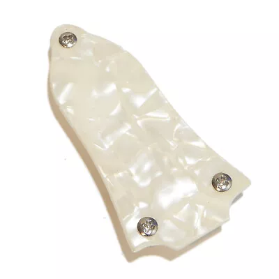 £5.95 • Buy White Pearl Truss Rod Cover Plate Bell Shaped With Chrome, Black Or Gold Screws