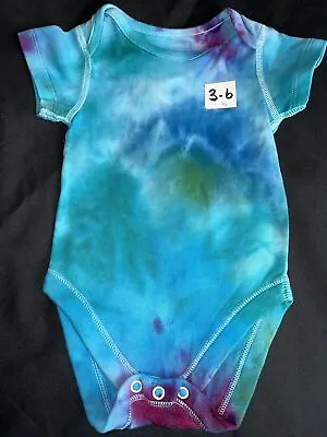 3 To 6 Months M & S Organic Cotton Tie Dye Baby Vest T-shirt Unisex • £5.50