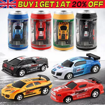 Coke Can Car Mini Speed RC Radio Remote Control Micro Racing Car Kids Toys Gifts • £8.75