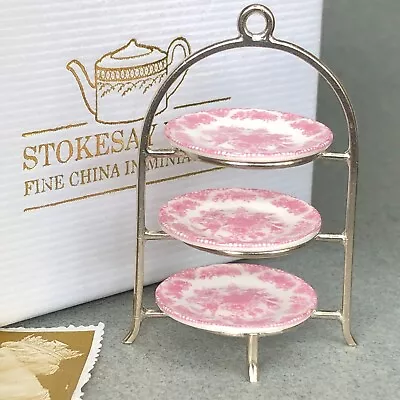 NEW Doll's House Silver Cake Stand 'Persian Rose'  By STOKESAY WARE (682) • $203.47