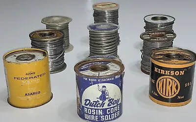 Vintage Solder Lot Of  10+ Pounds Kester  Dutch Boy Kirkson Federated And More • $200