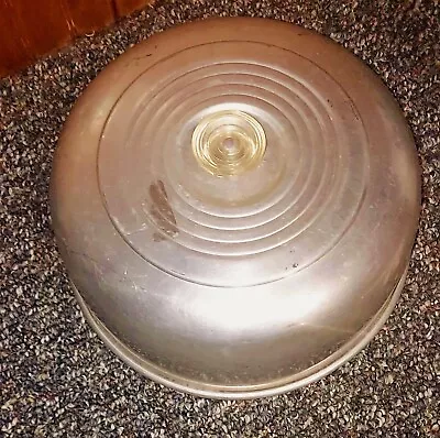 Vintage 50’s  Metal 10” Cake Lid Dome Pie Cover Aluminum MCM • $10