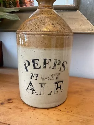 Vintage Flagon “Peeps Finest Ale” 31cm Height And 16cm Wide - Surface Crack • £15